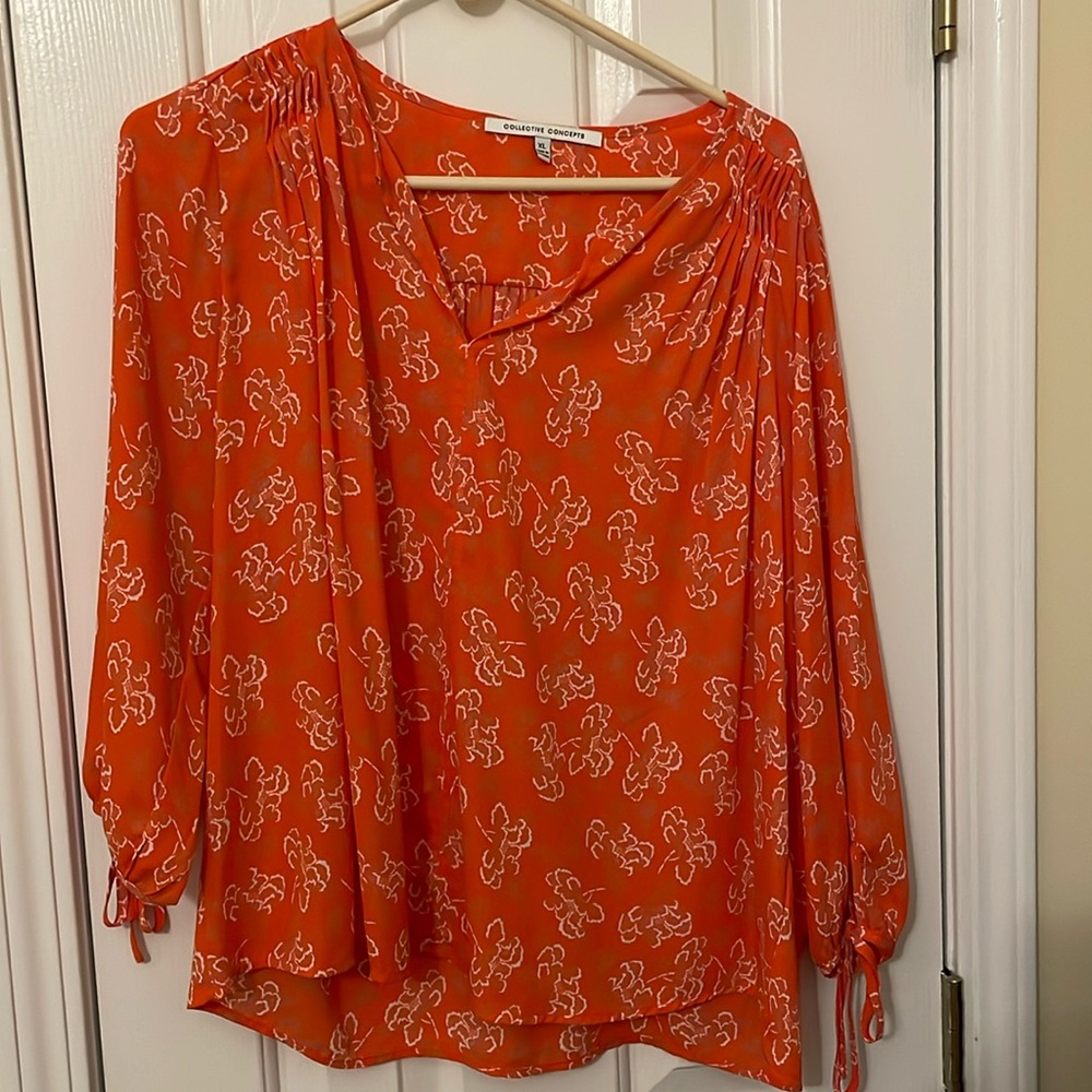 Orange floral top